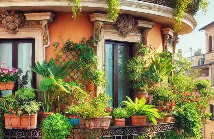 Piante sul balcone 